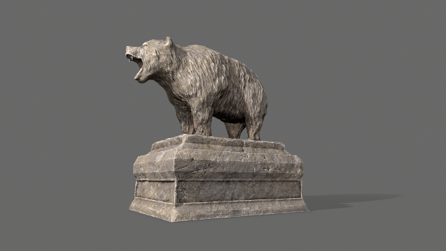 bear statue Modelo 3D .c4d .max .obj .3ds .fbx .stl .blend 