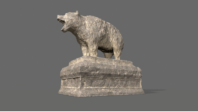 bear statue 2 Modelo 3D .c4d .max .obj .3ds .fbx .stl .blend 