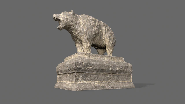 bear statue 2 3D Model .c4d .max .obj .3ds .fbx .stl .blend 