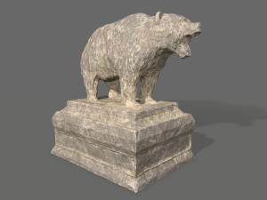 bear statue 2 Modelo 3D