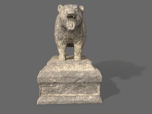 bear statue 2 3D Model