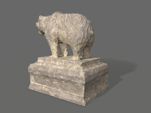 bear statue 2 Modelo 3D