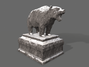 bear statue 3 3D Модель
