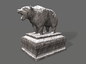 bear statue 3 3D Модель
