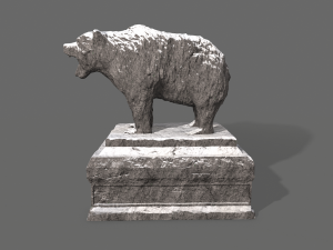 bear statue 3 3D Модель