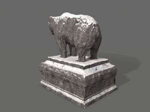 bear statue 3 3D Модель