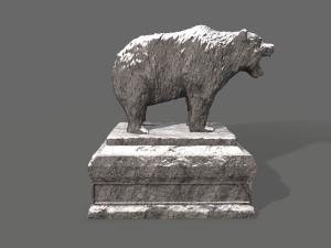 bear statue 3 3D Модель