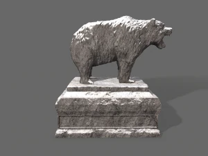 bear statue 3 3D Model