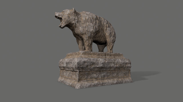 bear statue 5 Modello 3D .c4d .max .obj .3ds .fbx .stl .blend 