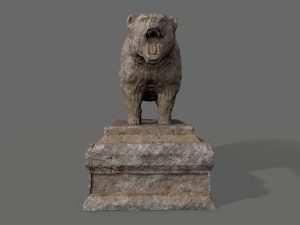 bear statue 5 Modello 3D