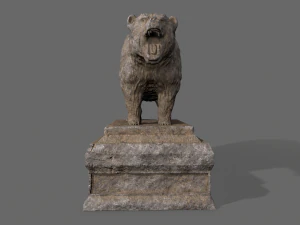 bear statue 5 3D Model