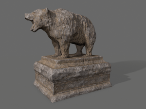 bear statue 5 Modello 3D