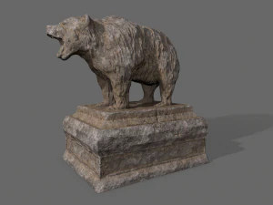 bear statue 5 3D Model
