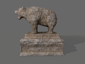 bear statue 5 Modello 3D