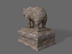 bear statue 5 Modello 3D