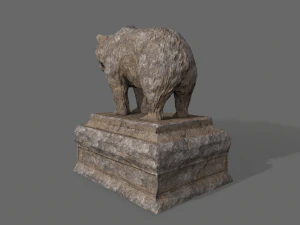 bear statue 5 3D Model