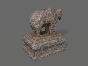 bear statue 5 Modello 3D
