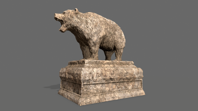bear statue 6 3Dモデル .c4d .max .obj .3ds .fbx .stl .blend 