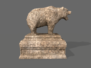 bear statue 6 3Dモデル