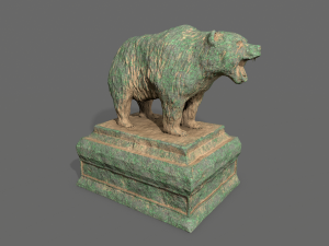 bear statue 7 Model 3D