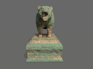 bear statue 7 Model 3D