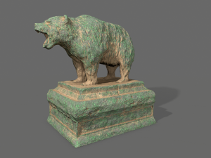 bear statue 7 Model 3D