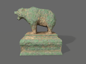 bear statue 7 Model 3D