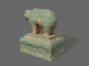 bear statue 7 Model 3D