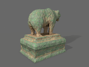 bear statue 7 Model 3D
