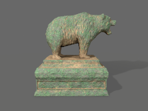 bear statue 7 Model 3D