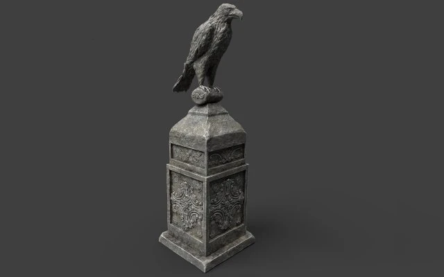 eagle statue 3D Model .c4d .max .obj .3ds .fbx .stl .blend