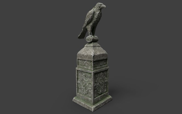 eagle statue 2 Modello 3D .c4d .max .obj .3ds .fbx .stl .blend 