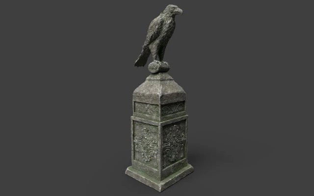 eagle statue 2 3D Model .c4d .max .obj .3ds .fbx .stl .blend 