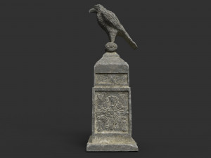 eagle statue 3 Model 3D