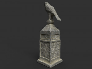 eagle statue 3 Model 3D