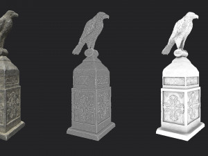 eagle statue 3 Model 3D