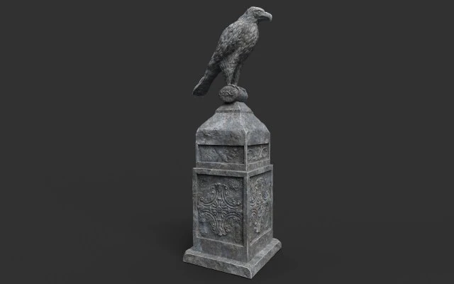 eagle statue 4 3D Model .c4d .max .obj .3ds .fbx .stl .blend