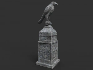 patung elang 4 Model 3D