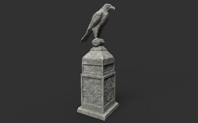 eagle statue 5 3D Model .c4d .max .obj .3ds .fbx .stl .blend 