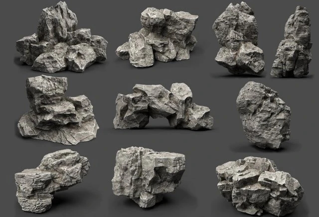 rock collection 018 3D Model .c4d .max .obj .3ds .fbx .stl .blend 