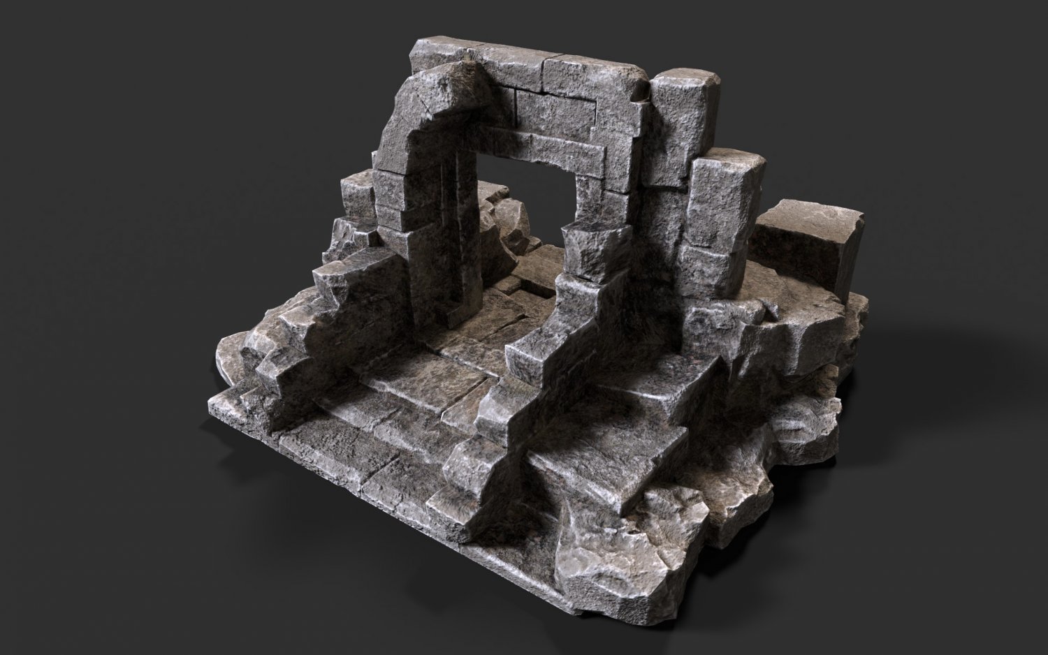Gate 3d model. Coliziy Arena Gate 3d model. Rock Barrier 3d model.