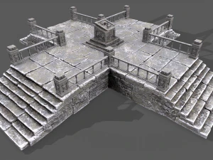 череп храмовый набор 3D Модель