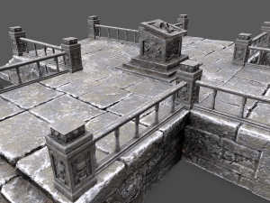 skull temple set 3D Модель