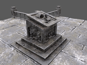 skull temple set 3D Модель