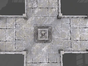 skull temple set 3D Model