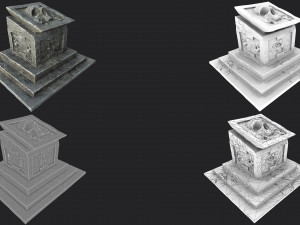 skull temple set 3D Модель