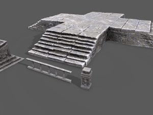 skull temple set 3D Модель