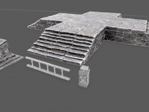 skull temple set 3D Модель
