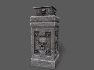skull temple set 3D Model