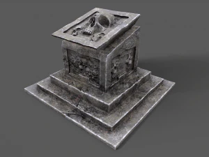 skull temple set 3D Model